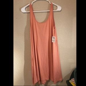 Orange cotton shift dress